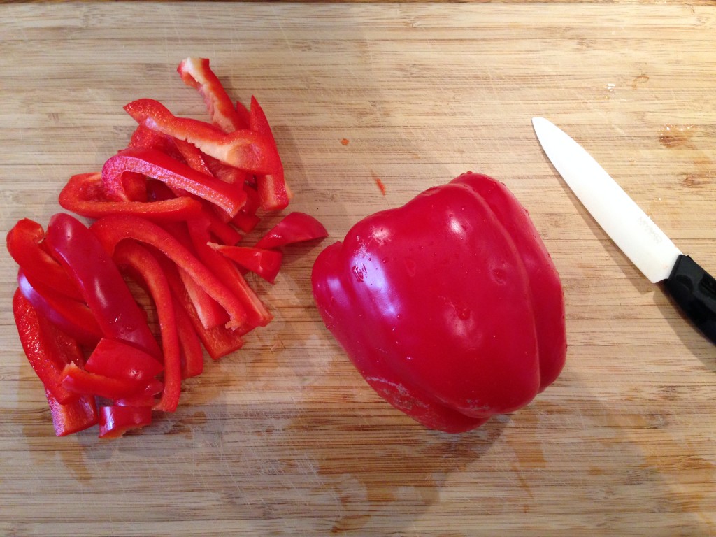 geschnittene Paprika